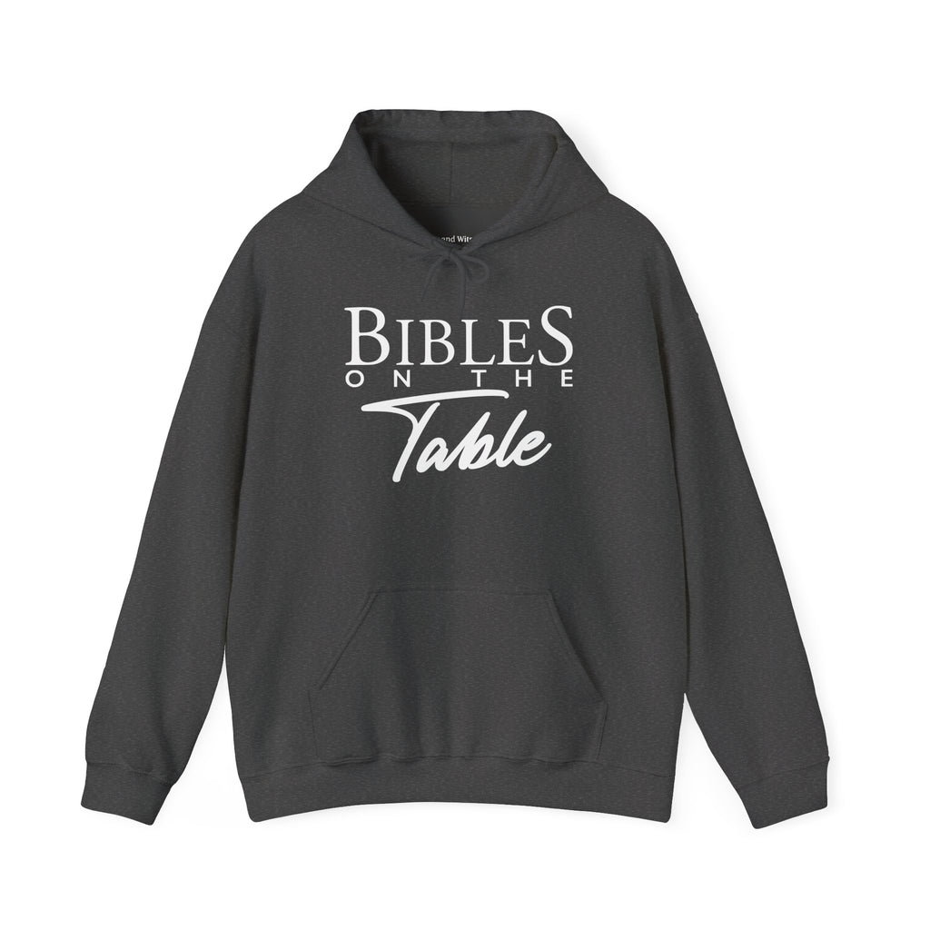 Bibles On The Table Hoodie — Christian Faith Graphic Pullover