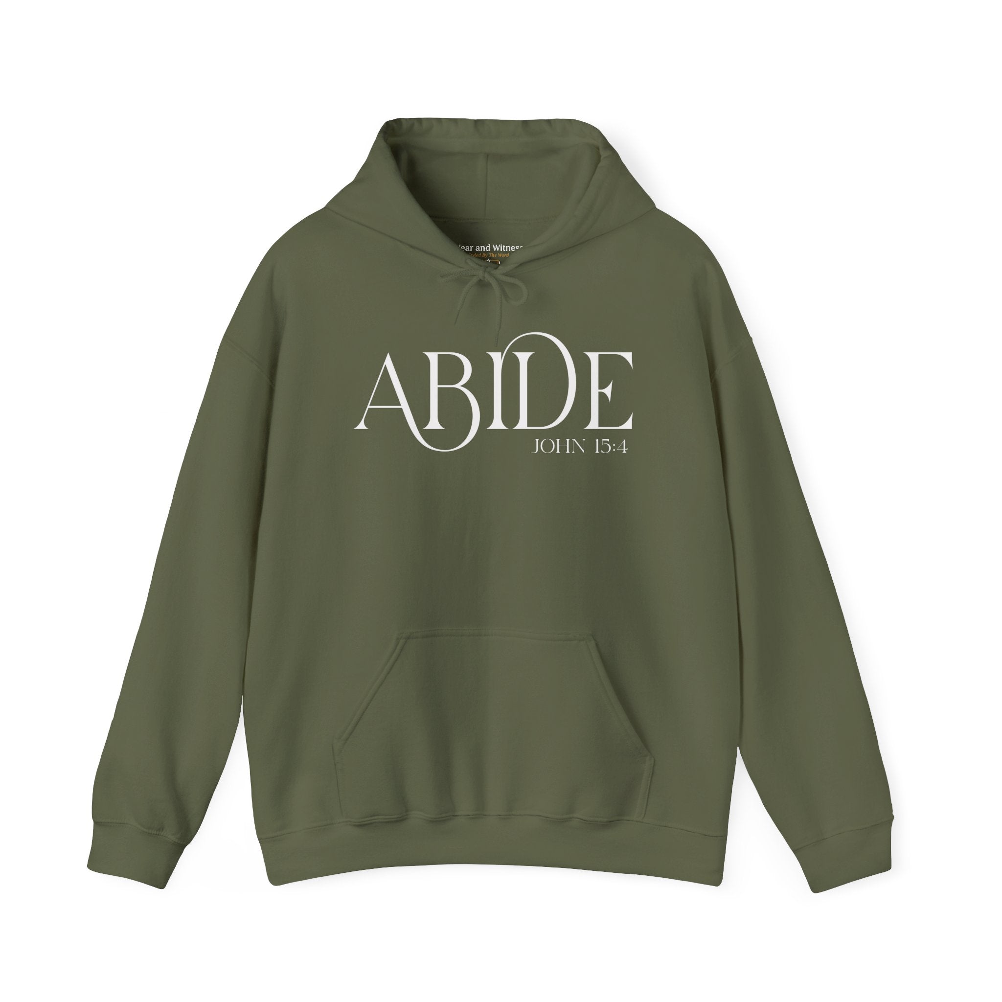 Abide Hoodie - Christian Scripture Sweatshirt (John 15:4)