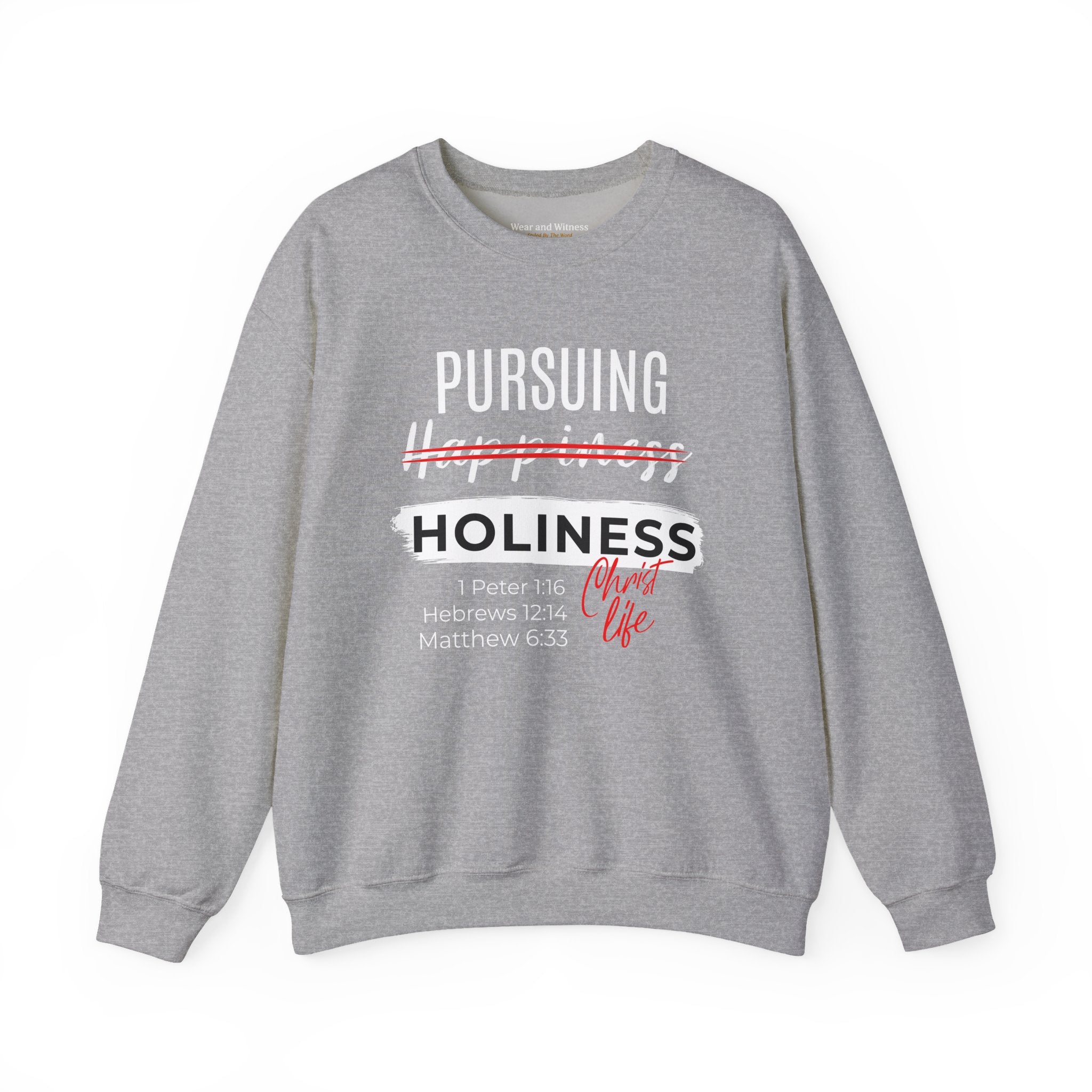 "Holiness" Faith Graphic Crewneck Sweatshirt