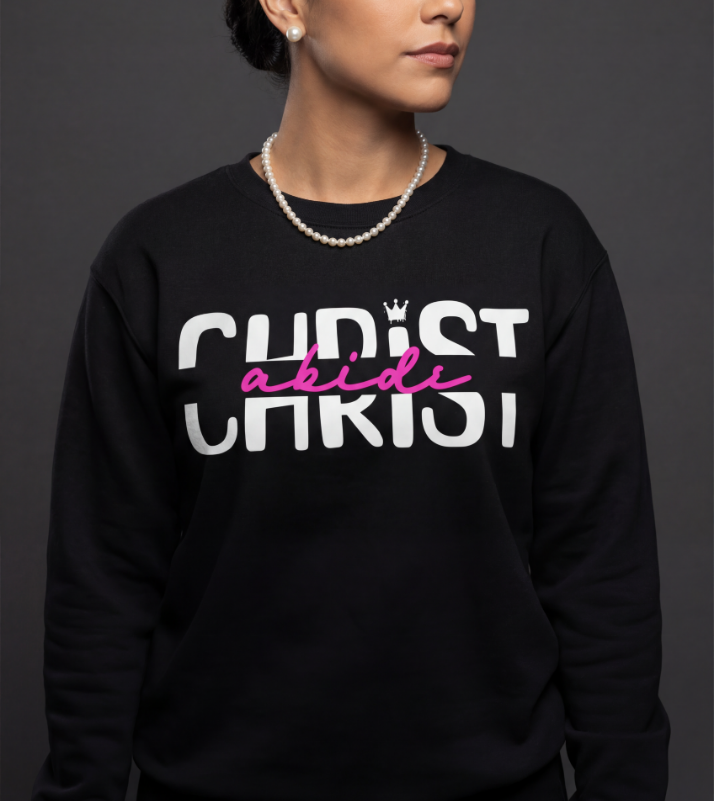 “Christ Abides” Graphic Crewneck Sweatshirt