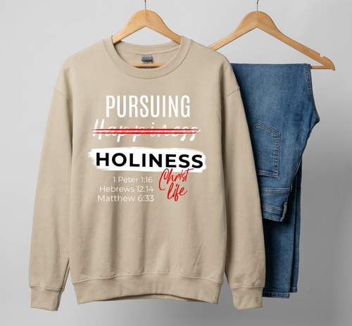 "Holiness" Faith Graphic Crewneck Sweatshirt