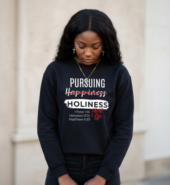 "Holiness" Faith Graphic Crewneck Sweatshirt