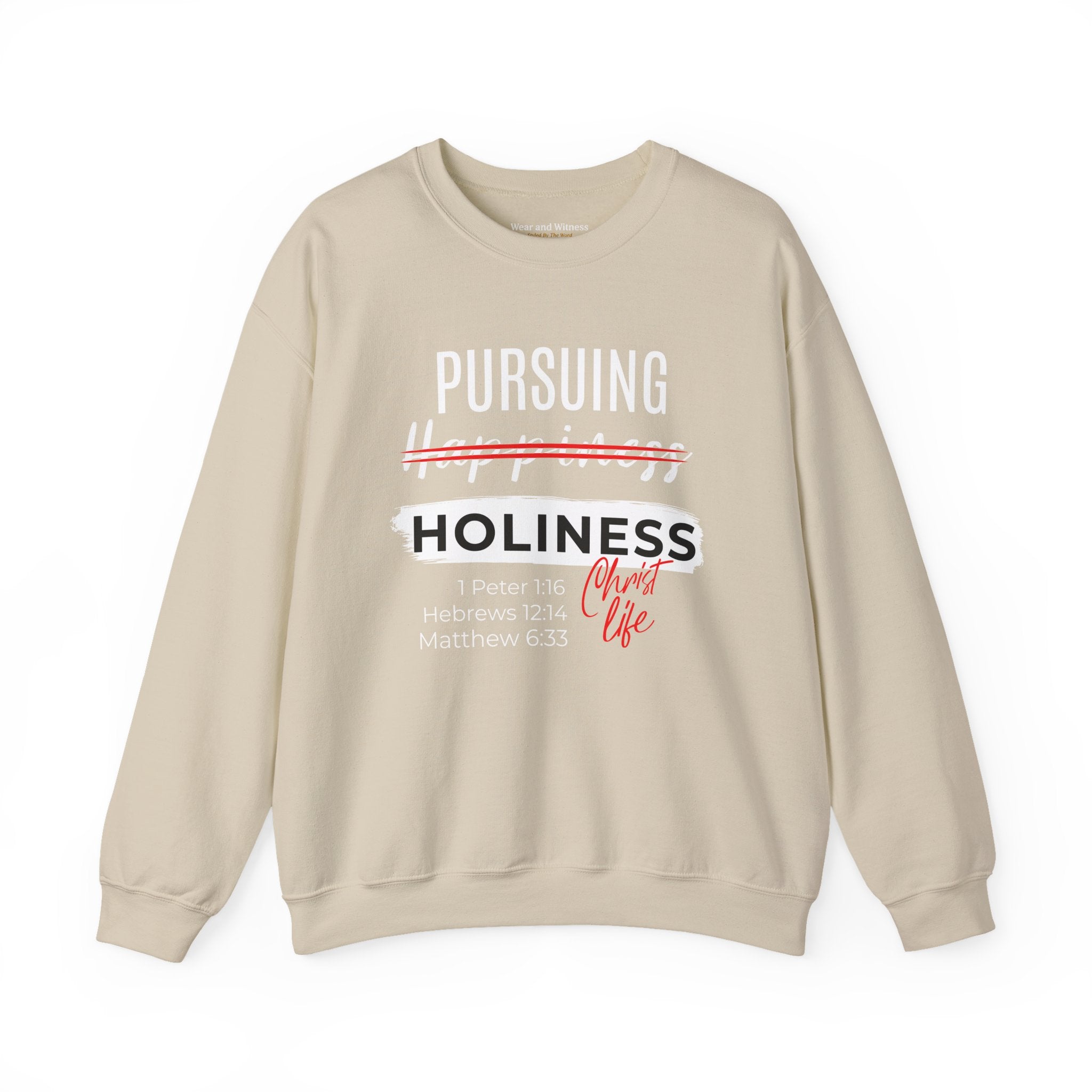 "Holiness" Faith Graphic Crewneck Sweatshirt