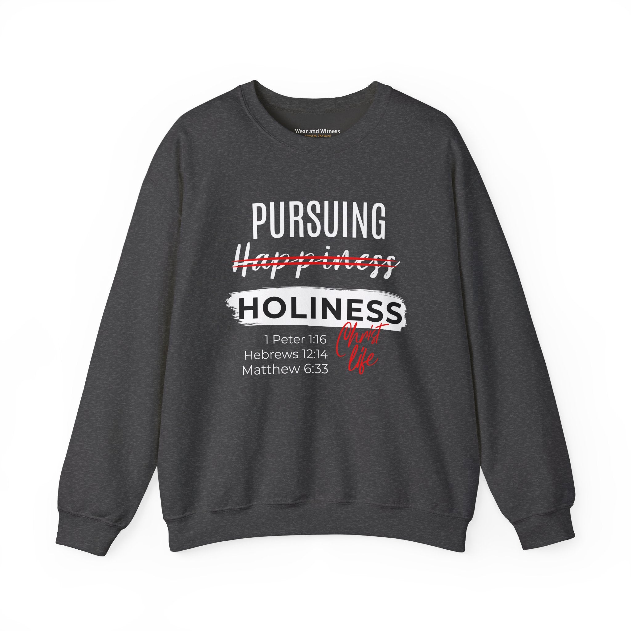 "Holiness" Faith Graphic Crewneck Sweatshirt