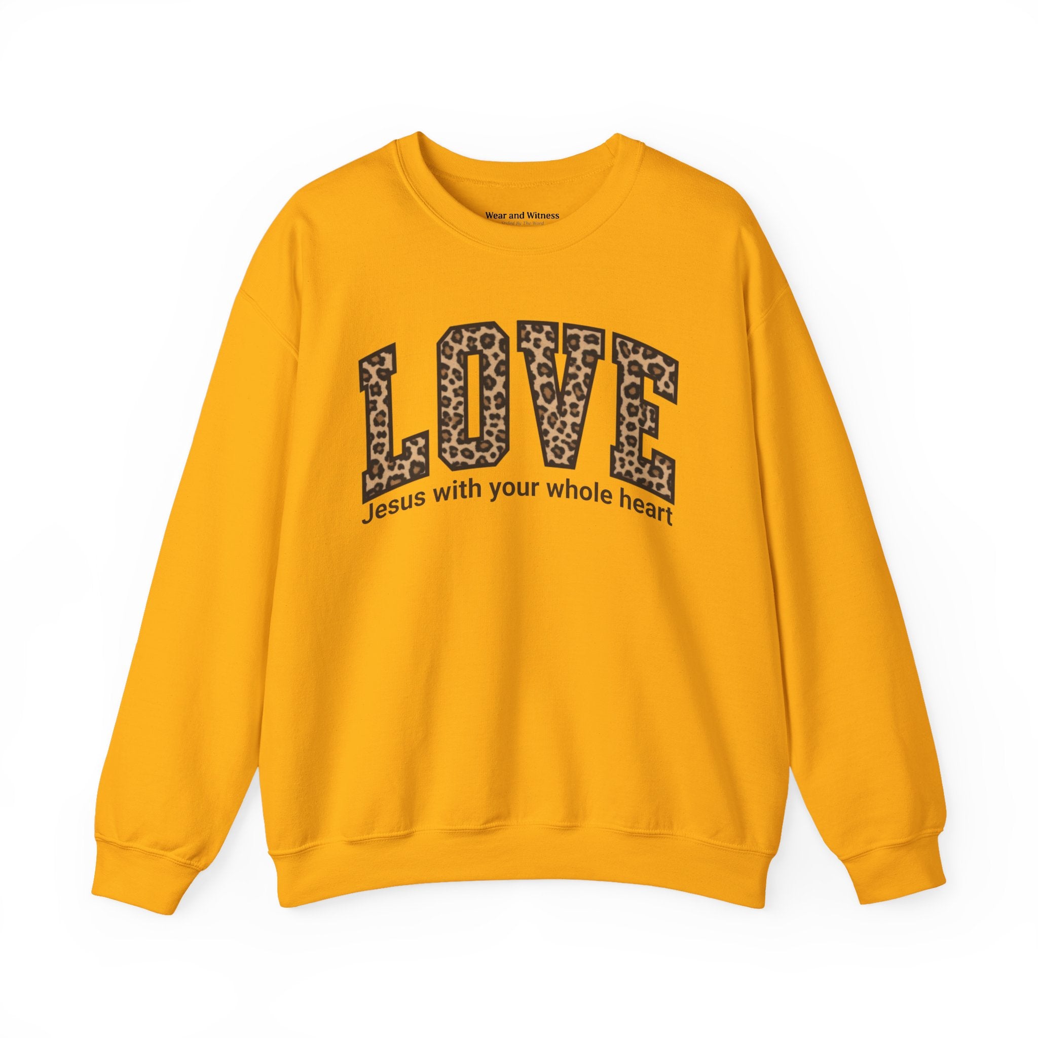 "LOVE" Leopard Graphic Sweatshirt