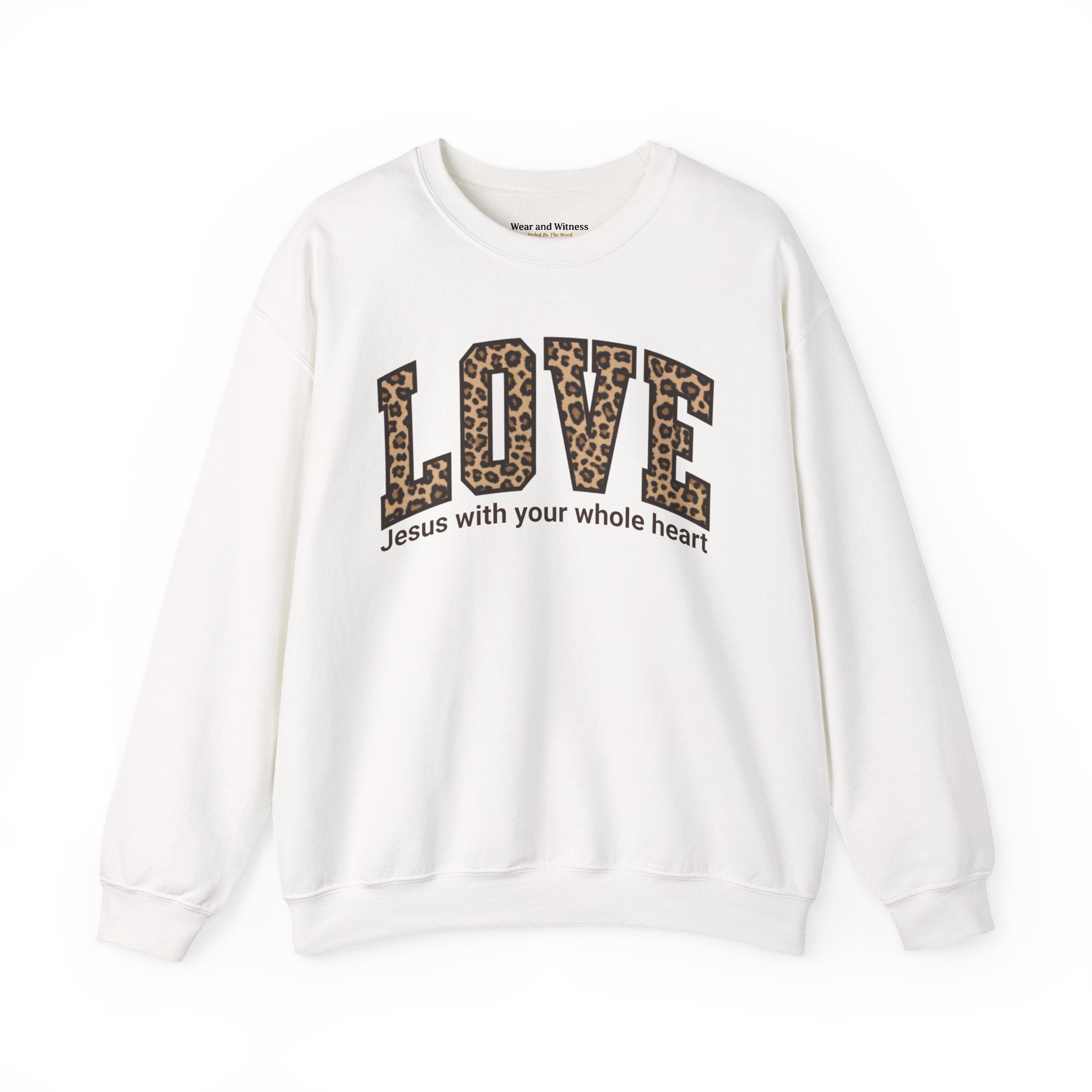 "LOVE" Leopard Graphic Sweatshirt